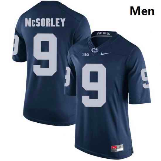 Men Penn State Nittany Lions 9 Trace McSorley Navy College Football Jersey